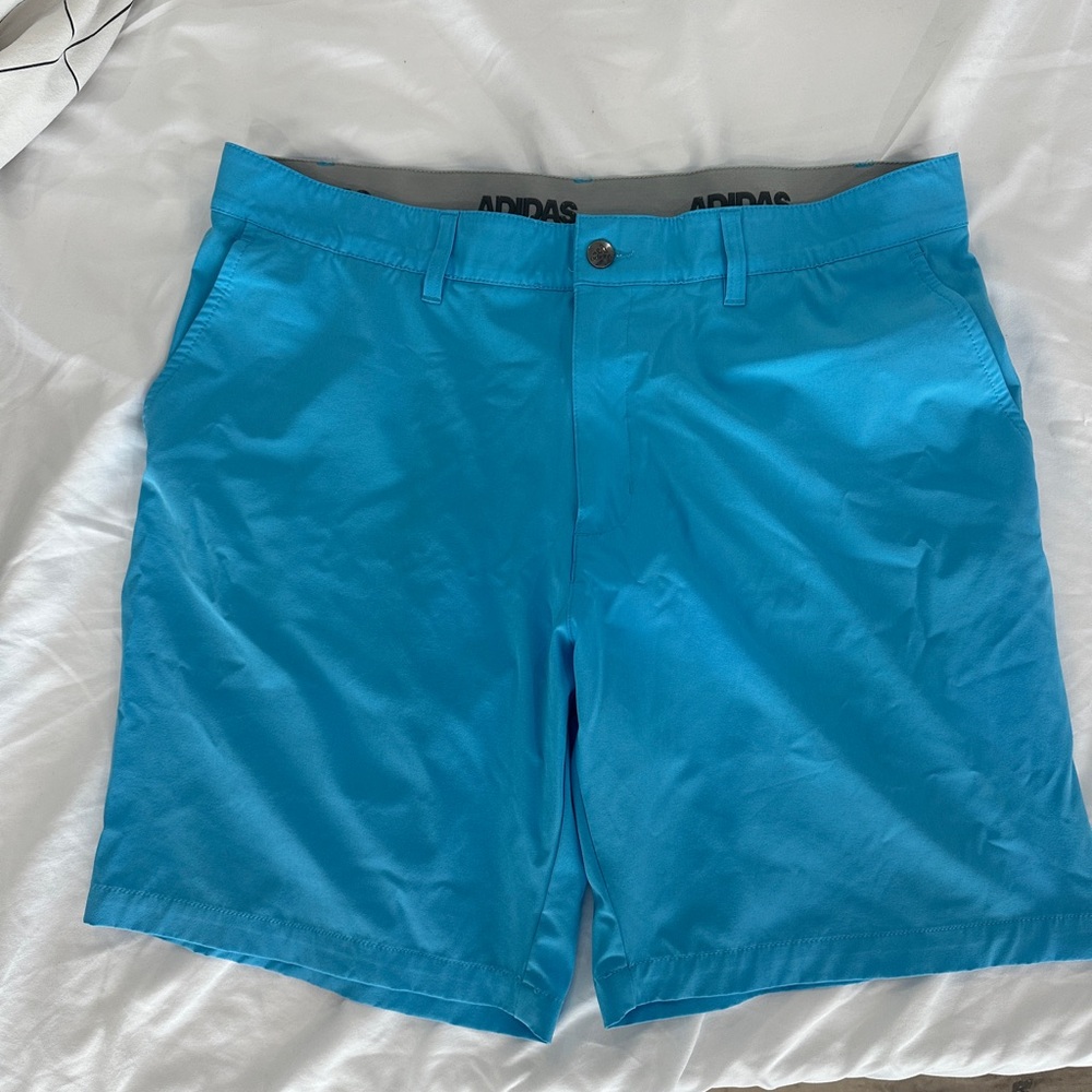 Adidas Men's Vibrant Blue Flat Front Shorts
